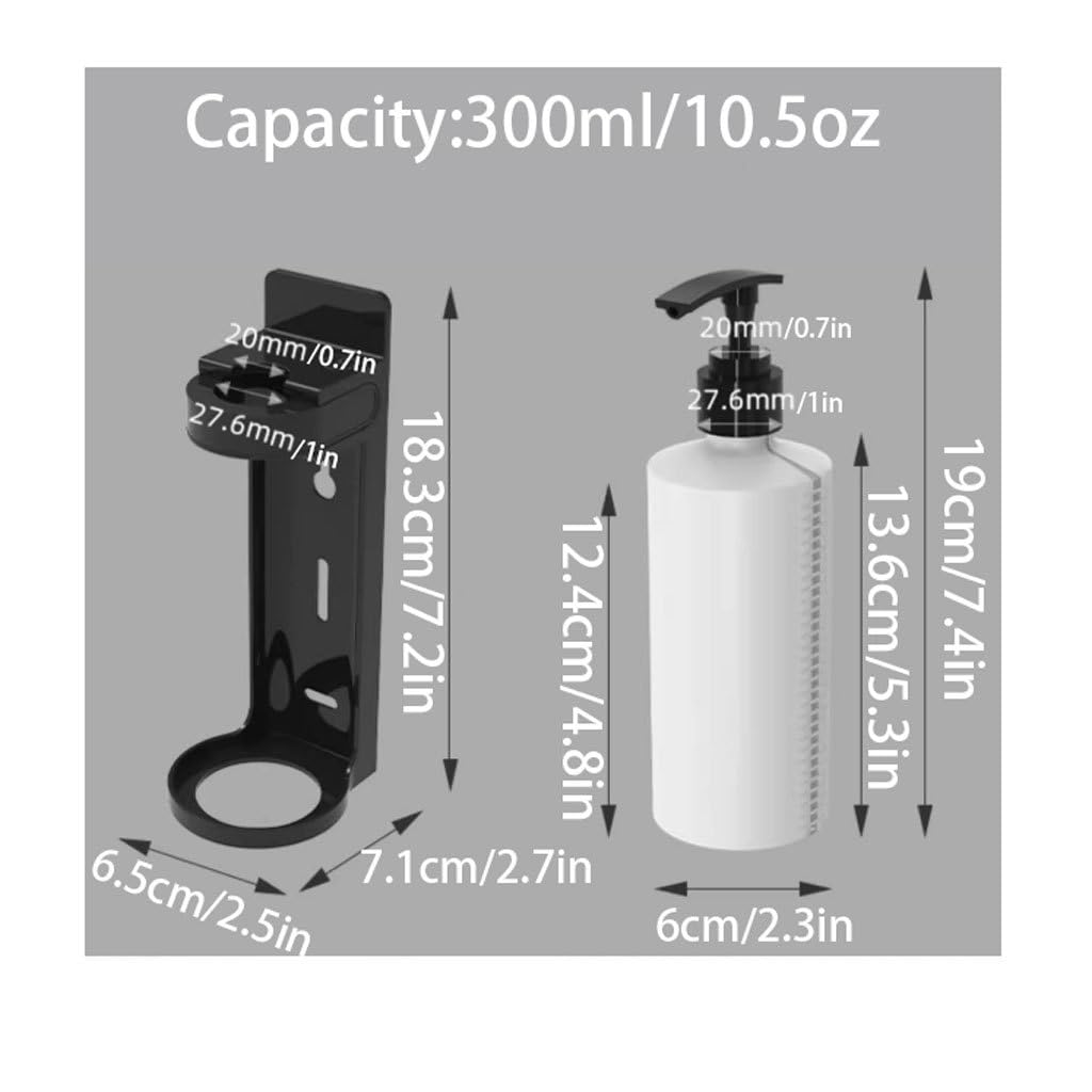 Wall Mount Zeepdispenser Douchegel Shampoo Lotion Dispenser Hervulbare Ronde Flessen Dispenser Voor Keuken Handmatig