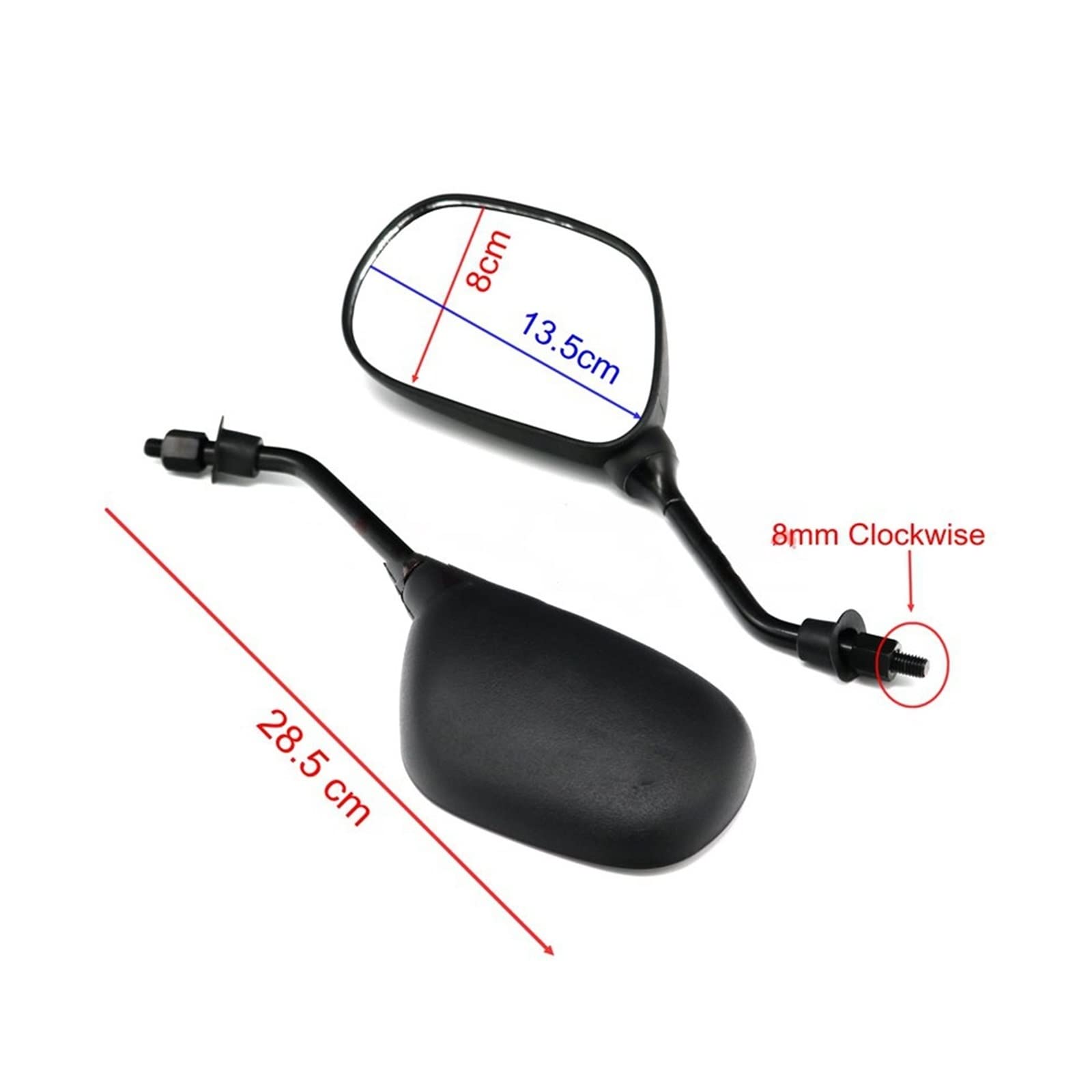 Rétroviseurs Moto Universels Pour Scooter Moteur Électrique Rétroviseur Convexe Arrière Pour Vélo Électrique 8mm Moto Miroir Rétroviseur Rétroviseur Latéral