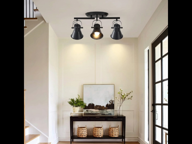 Image of 3-Lights Ceiling Track Lighting Fixtures Can Used for Mirror Front Wall Lights, Adjustable Ceiling Spotlight 3-Light Vanity Lamp