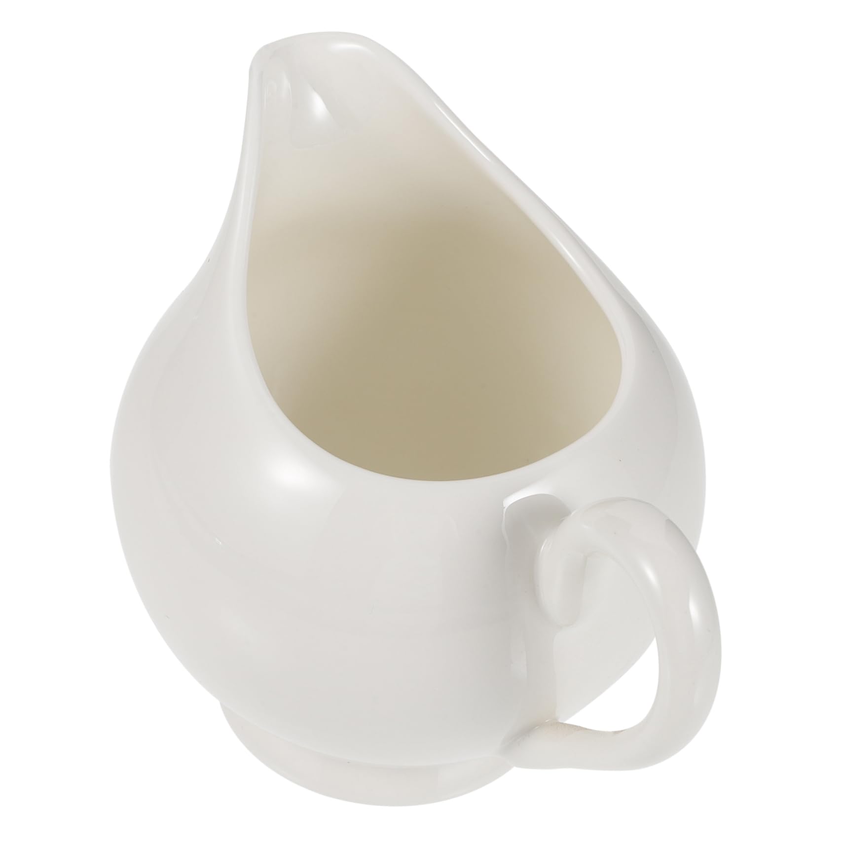 AUTSUPPL Milk Cup Honey Dispenser Condiment Boats Gravy Sauce Boats Condiments Containers Milk Jug Pourer Commercial Coffee Pot Coffee Milk Creamer Coffee Pitcher Mug Tea Cup Ceramics White