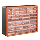VonHaus 44 Multi Drawer Organiser with Adjustable Dividers - Plastic Multi Tool Box Organiser with 44 Compartment Drawers - Ideal for DIY Tool Bits, Fishing Tackle, Fixings & Accessories Storage