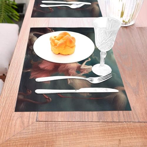 Sets de table en PVC résistant à la chaleur et antidérapants pour salle à manger x4