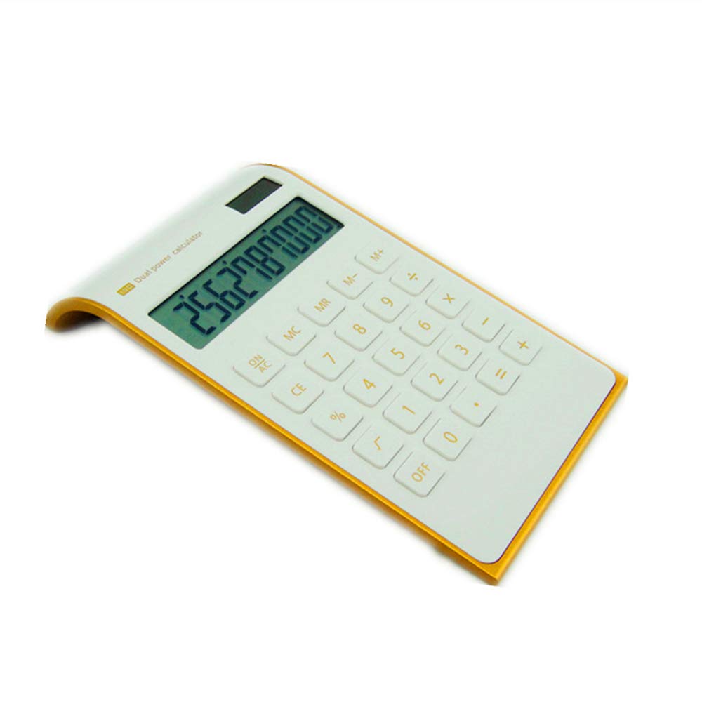 ãâ‚¬ÂLetitflyãâ‚¬â€˜ Calculator, Office/Home Electronics, Dual Powered Desktop Calculator, Solar Power, Tilted LCD Display, Inclined Design (NewWhite)