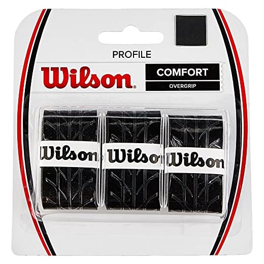 Wilson Profile Overgrip 3 Pack Raqueta, Unisex, Black
