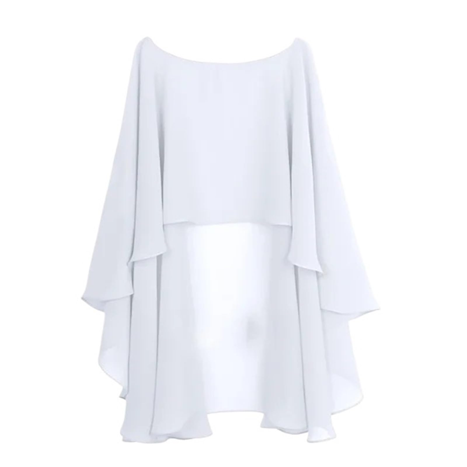 HEUchuan Wedding Dress Shawl Soft Bridal Cape Wrap – Long Wedding Shawl for Brides & Bridesmaids(White,3XL)
