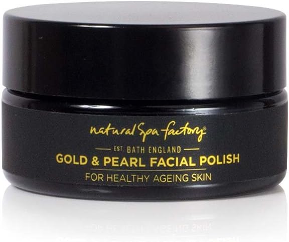 Natural Spa Factory Grape Leaf Gold & Pearl Facial Polish for Youthful Looking Skin (50g)