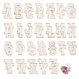 Y.TAO 52PCS White Chenille Letter Patches with Gold Trim - Varsity Style Self Adhesive Appliques for Jackets, Hats, Denim, Backpacks, DIY Fabric Stickers