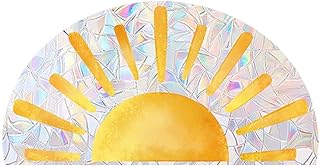 jileijar L0o7 - Calcomanías deslumbrantes para decoración de pared y cristal, diseño de nubes de arco iris