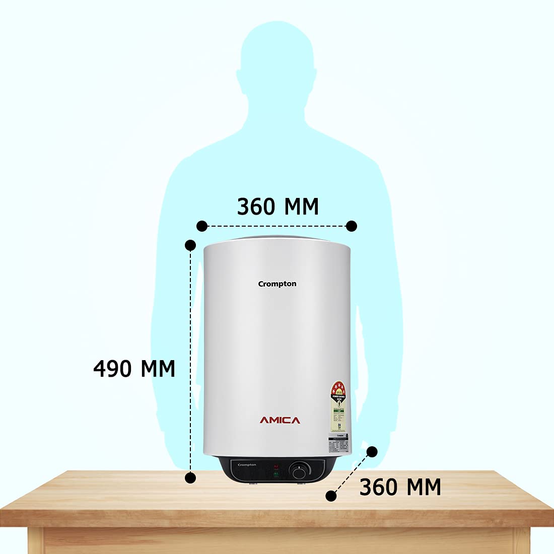 Buy Crompton Amica 15-L 5 Star Rated Storage Water Heater (Geyser) White  Online at Low Prices in India - Amazon.in