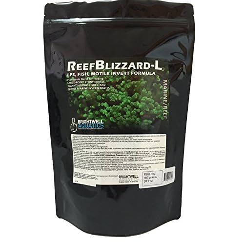 Brightwell Aquatics Reef Blizzard L – Powder Planktonic Food Blend to Feed Large Stony Corals & Planktivorous Fish, 800-g (RBZL800)