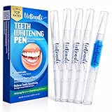 Teeth Whitening Pen Gel Kit, 35% Carbamide Peroxide Gel for Stain Removal, No Sensitivity, Remineralizing Pen, Brighter Smile in 2 Weeks, Mint Flavor, 5 Pack
