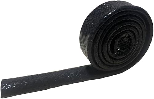 Manga blindada de calor de fibra de vidrio revestida de silicona negra de 34 "ID Aislamiento térmico para líneas de manguera y cableado eléctrico de