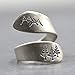 Mountain and Trees Cute Wrap Rings for Women Finger Band Statement Vintage Silver Plated Middle Tail Ring Wide Hypoallergenic Expandable Adjustable Cute Engagement Promise Dainty Mother Gifts Birthday