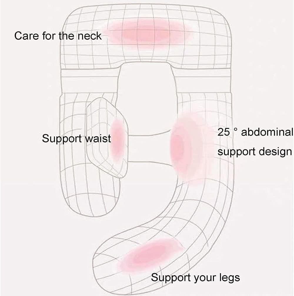 TOEWOE Pregnancy Pillow for Sleeping, U Shaped Pregnancy Pillow, Maternity Full Body Pillow for Back, Legs and Belly Support, Sleeping Pillow for Pregnant Women (Color : A)