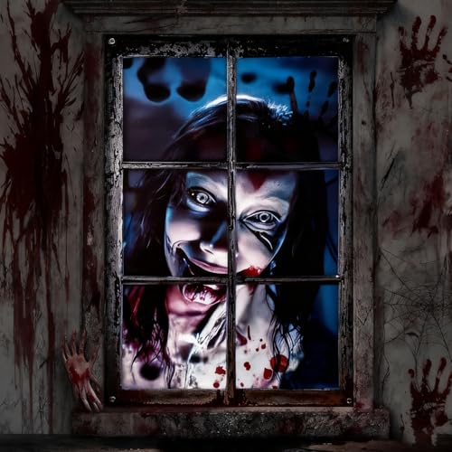 Decoration Halloween Fenêtre Exterieur Interieur - Décorations Fe...