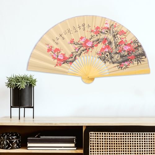 Éventail mural chinois grand format 0,5x0,9 M en papier - 7