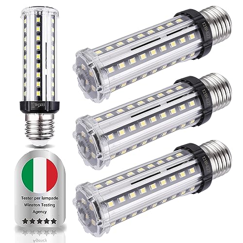 SanGlory Lampadine E27 LED 20W Luce Calda 3000K 2150LM, Equivalenti a 180W Lampada Alogena,Edison E27 Lampade Mais Candelabro, Alta Luminosità e Risparmio Energetico Non Dimmerabile, 2 Pezzi