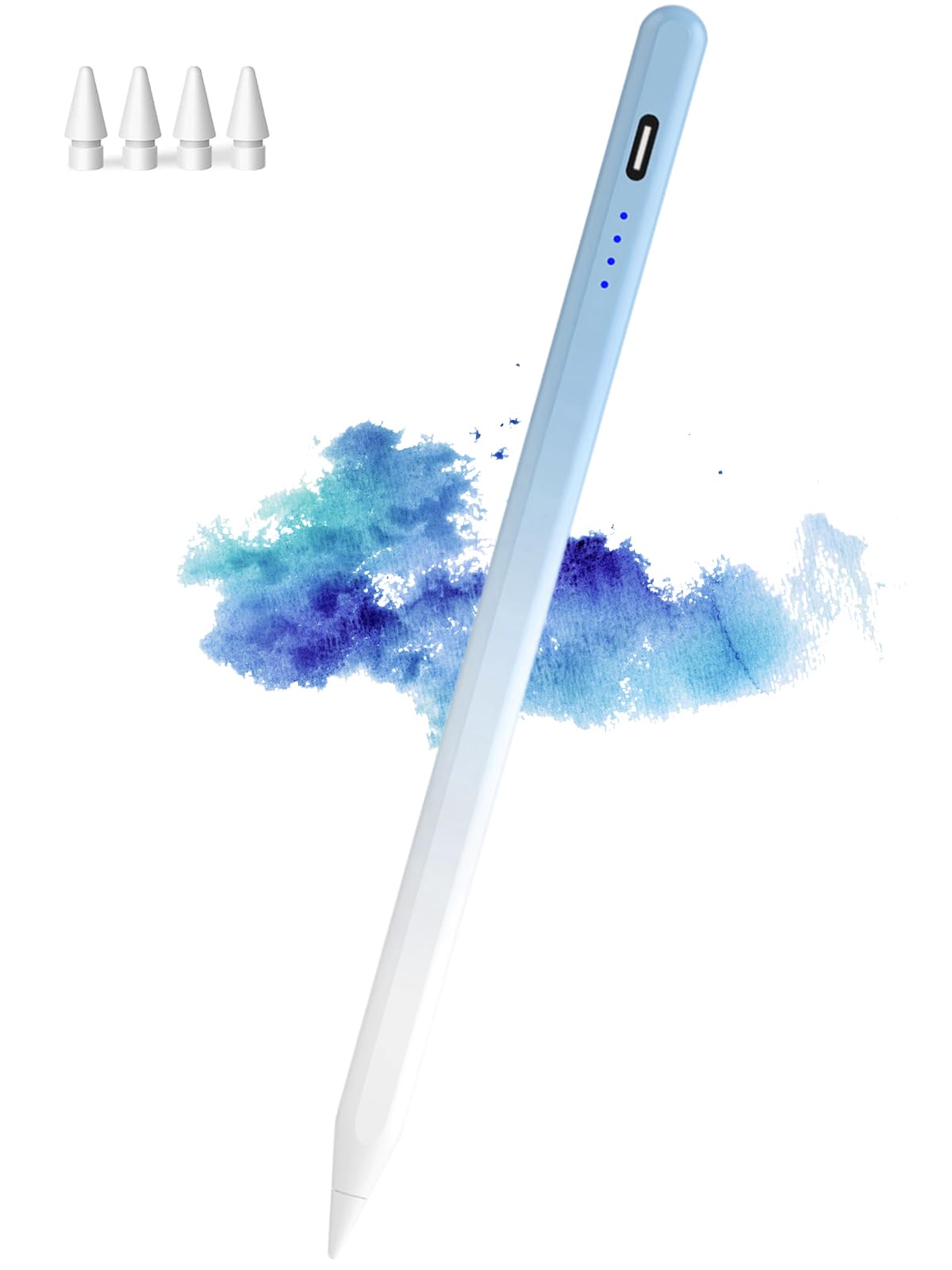 Photo 1 of Stylus Pen for iPad(2018-2025), Pad Pencil 10th Generation with Palm Rejection, Active Digital Pencil Compatible with Apple iPad 6/7/8/9/10/A16, Pro 11"/12.9"/13"/M4, Mini 5/6, Air 3/4/5/M2/M3 -Blue