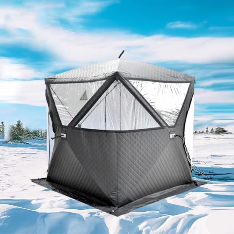 Abri de pêche sur glace avec design isolé pour la pêche en plein air résistante au chaud et au froid