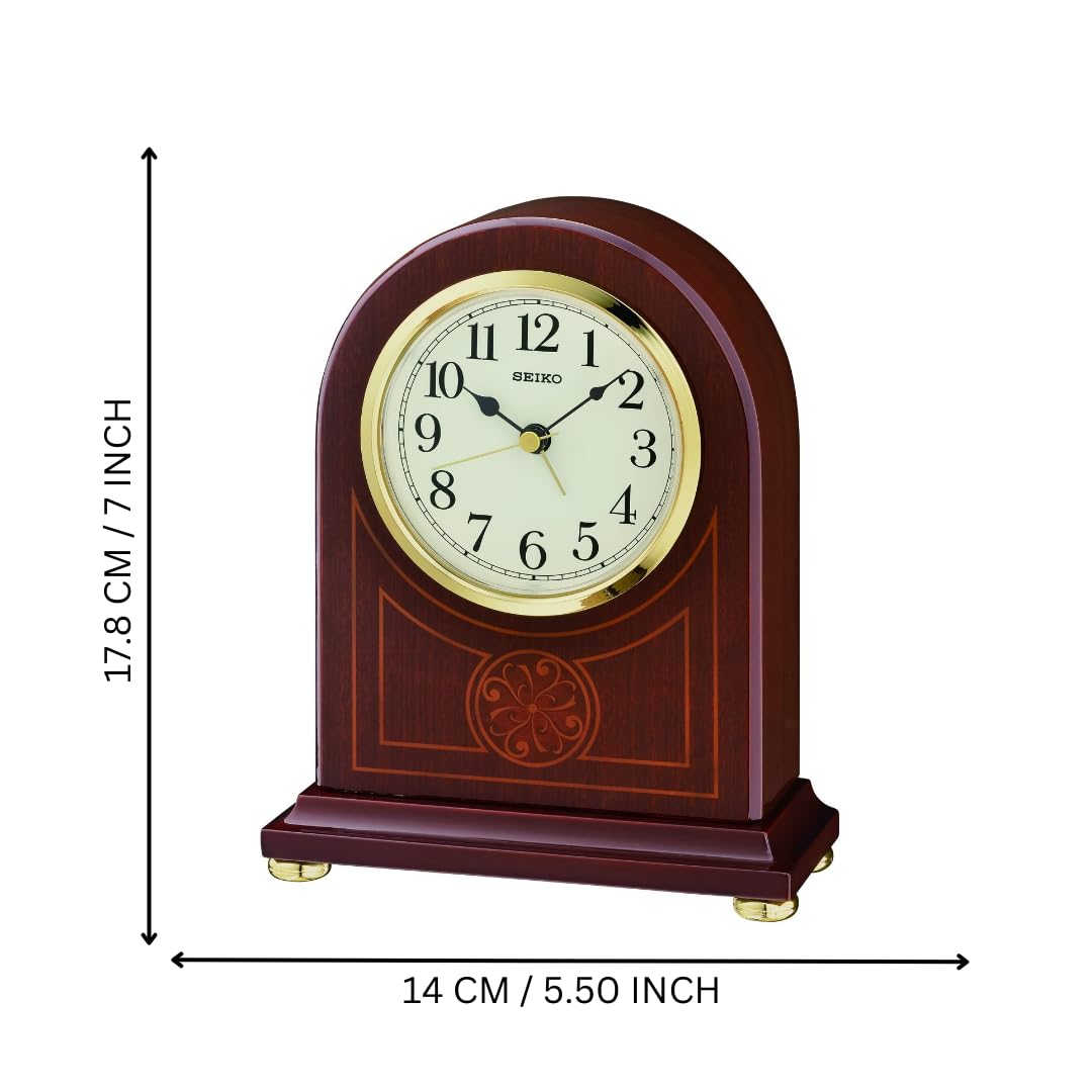 Seiko Classic Vertical Brown Wooden Analog Home/Office Decor