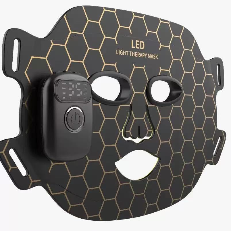 Red Light Therapy Mask for Face 7 Colors Wireless LED Face Mask Light Therapy Rechargeable and Ergonomic Design