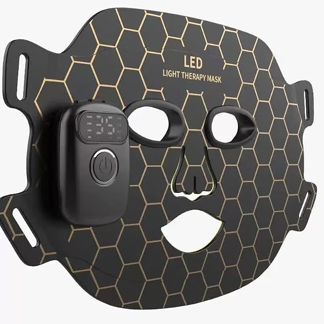 Red Light Therapy Mask for Face 7 Colors Wireless LED Face Mask Light Therapy Rechargeable and Ergonomic Design