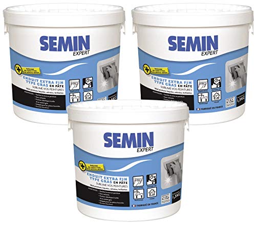 Semin - Enduit Extra Fin - Lissage Type Gras - Sans Solvants - Séchage Rapide - Intérieur...
