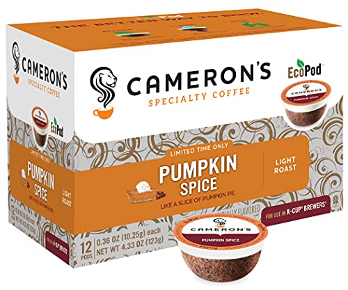 Cameron's Coffee Holiday Single Serve Pods, Flavored, Pumpkin Spice, 12 Count