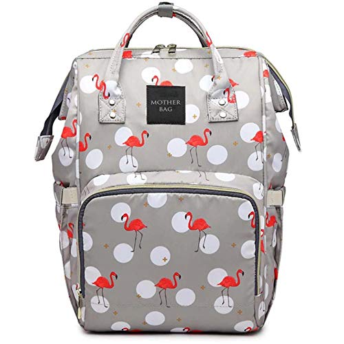 My Newborn Premium Mother Bag Cum Diaper Bag Multi-Function Waterproof Travel Backpack Large Capacity Mummy Bag (1 Pc. Swan-Gray)