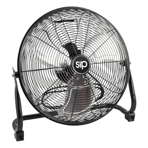SIP 16 Floor Fan 75w Heavy Duty Industrial Metal Electric Fan Air Circulator 3-Speed