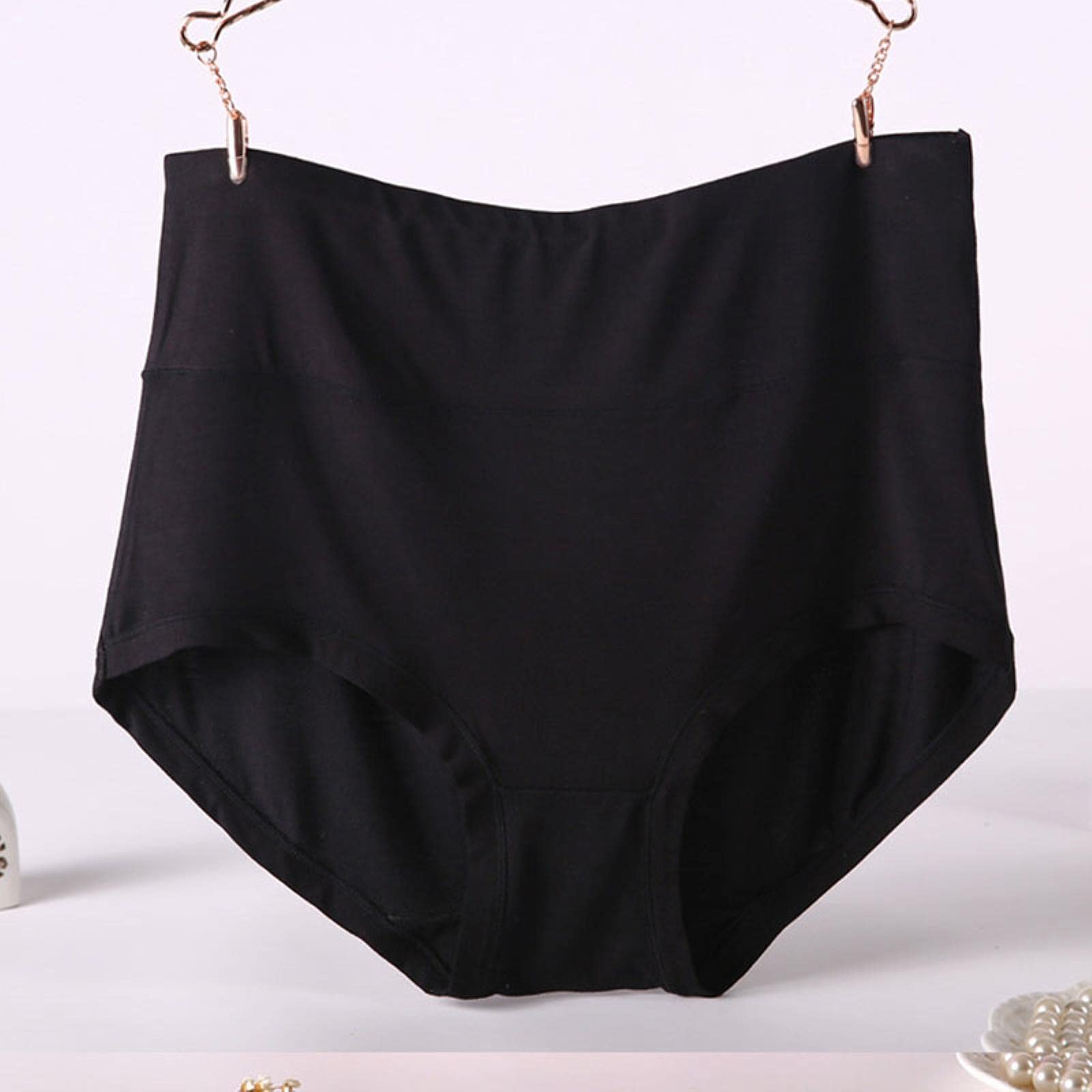 Majtki z wysokim stanem 4 szt./partia wysoka talia plus size majtki dla kobiet wiskoza bezszwowa bielizna-1, XL 75-85 kg