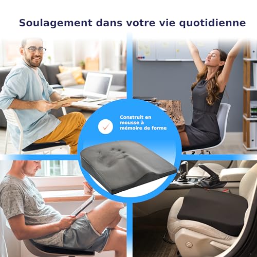Coussin de siège d'extérieur noir carré DYNMC you grand format