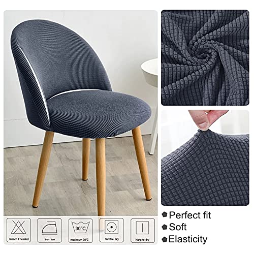 Chairs Covers for Dining Room set of 1/2/4 Curved Back Chair Covers Slipcover Stretch Velvet Green/White Waterproof Dining Chair Seat Covers Home Kitchenchairs Protectors ( Color : I - Image 3