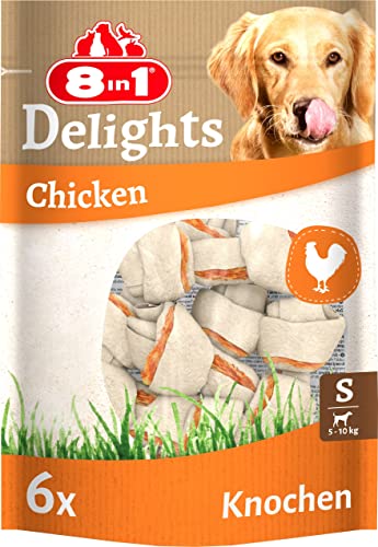 Produktbild von 8in1 Delights Kauknochen Huhn Größe S - 6 x 210 g