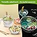 Dulzstud Ice Salad Bowl with Lid (2 Pack) - 1.6 Qt Large Ice Chilled Serving Bowls for Parties - Ice Chilled Dip Bowl - Stainless Steel Chilled Salad Bowl for Chilled Pasta, Potato, Dressing, Fruit