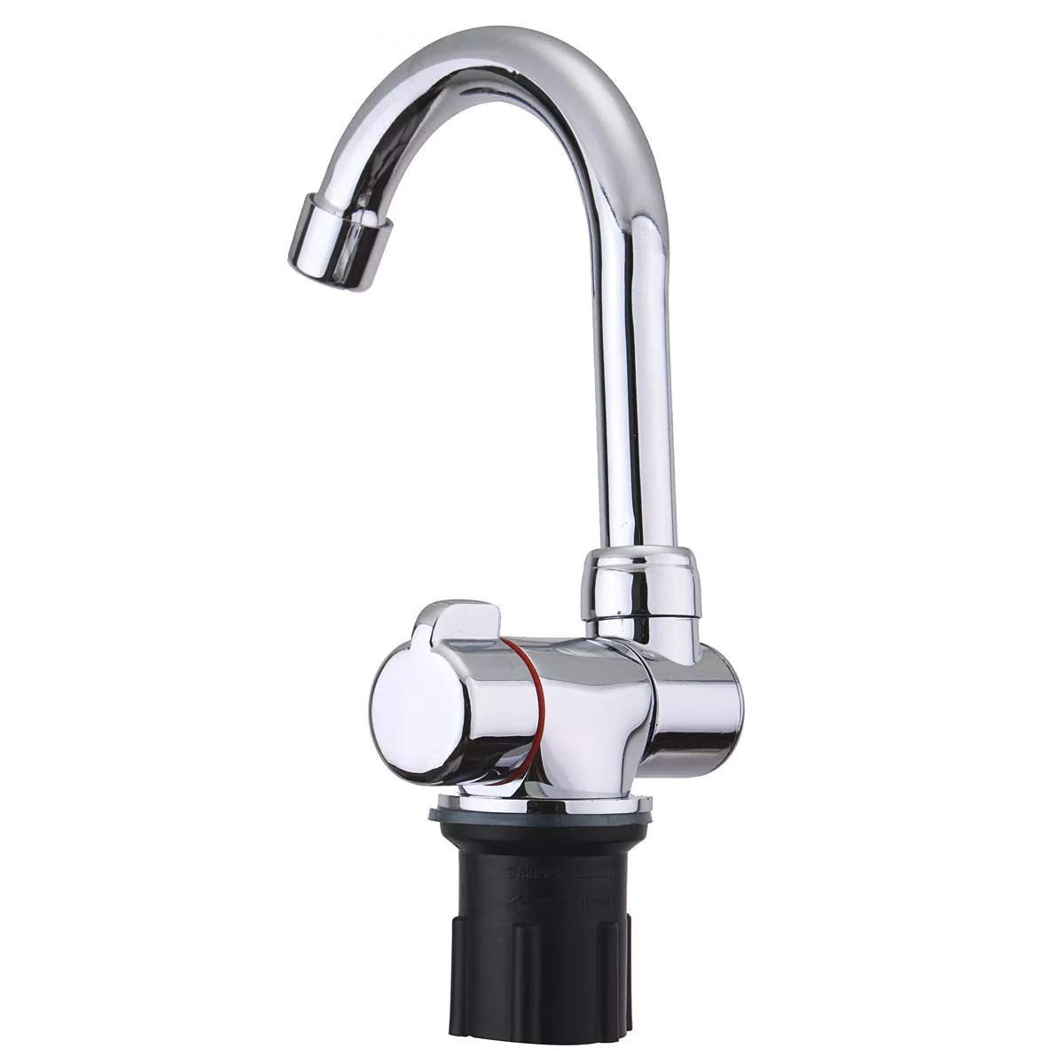 Robinet cascade de cuisine rotatif 360 pliable et mitigeur eau chaude froide