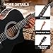 GLARRY 41in Full Size Acoustic Electric Guitar Beginner Kit with 15W Amp, 5-band EQ Cutway Design 6 Strings Electric Acoustic Guitar with Bag, Strap, Picks, Strings, Wrench (Black)