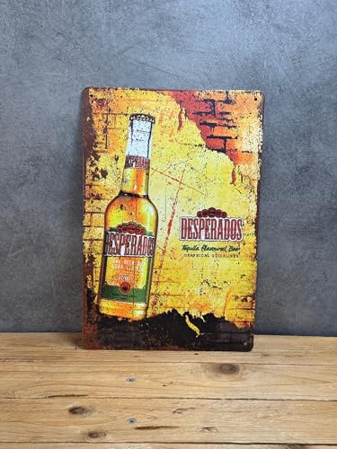 PLAK2L -Plaque Métal Vintage Décorative Desperados - 30x20cm