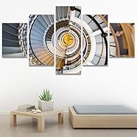 SIGNWIN 5 Panel Canvas Wall Art Solid Structures for Home Decorations Ready to Hang - 60