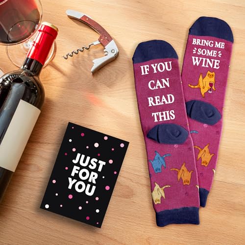 Image of VICRAZY Wine Gifts for Men, Women - Funny Socks - Gifts for Lovers - Stuff, Stocking Stuffers