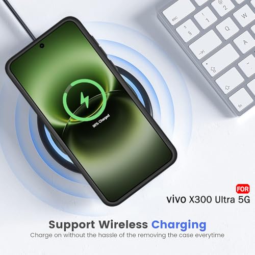 Image of TheGiftKart Hybrid Shockproof Back Cover Case for Vivo X300 Ultra 5G Compatible with MagSafe | Hard Back Cover for Vivo X300 Ultra 5G (PC & TPU, Transparent Clear Back, Black Sides)