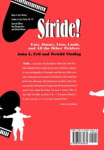 Stride! Fats, Jimmy, Lion, Lamb And All The Other Ticklers (Studies In Jazz, 31) #TOP1