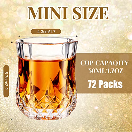 1.7Oz Mini Shot Glasses Set Tasting Glasses Heavy Base Clear Shot Glass Cute Cordial Glasses Mini Wine Glasses For Serving Whiskey, Wine, Juice (72 Pcs) #TOP1
