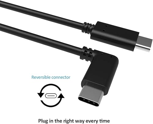 Miniatura 4 de Cable USB C a USB C compatible con Oculus Quest 2Quest transferencia de datos de alta velocidad de 90 grados y cable de carga rápida para