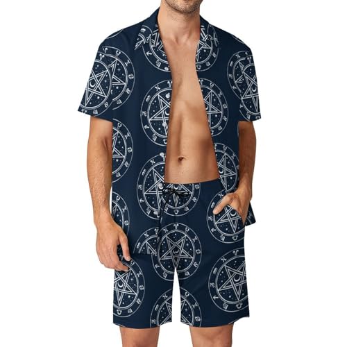 Ensemble de plage homme short et chemise zodiaque pour un look d'été décontracté