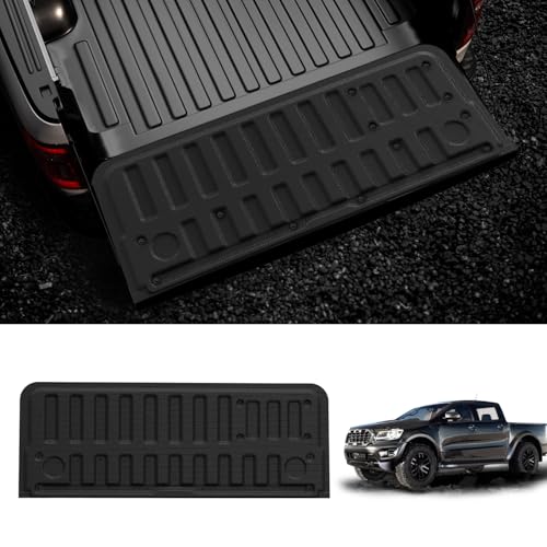 Image of LASFIT Tailgate Mat 2025 2026 for Dodge Ram 1500 Power Tailgate (NOT for Standard Tailgate or Power Tailgate-Release), All Weather TPE Tailgate Protector Liner Replacement Accessories