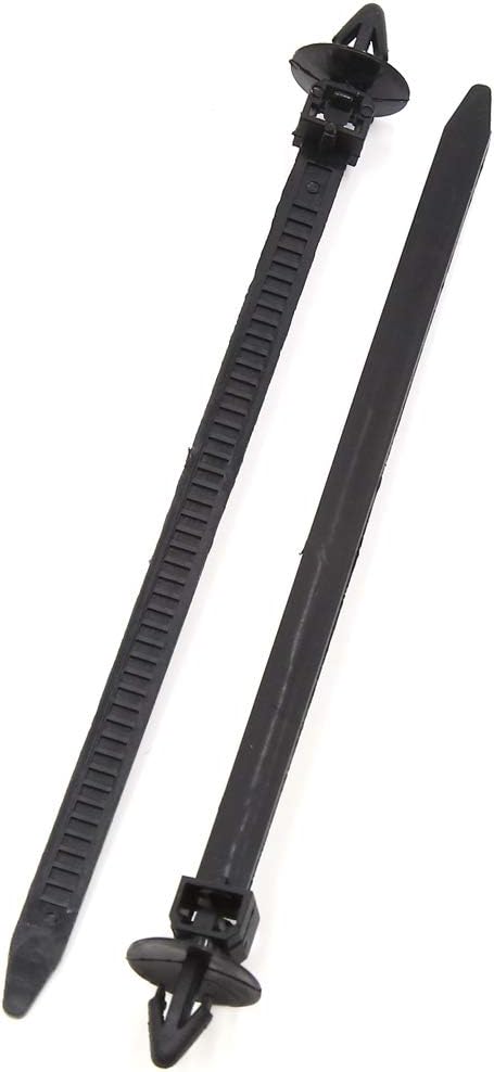 uxcell 20Pcs 8mm x 175mm Adjustable Plastic Push Mount Loop Cable Ties Zip Wire Fastener Black