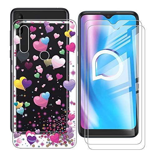 JIENI Cover per Alcatel 1SE 2020 Custodia + 2