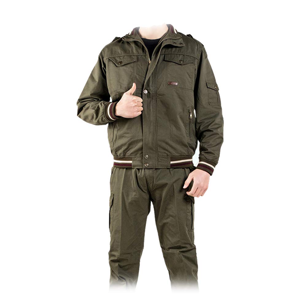 Grembiule Saldatore, Tuta da Saldatore, Puro Cotone Army Green Assorbimento Dell'umidità Comodo da Indossare,XXXXXL