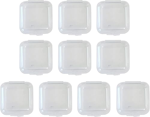 10 mini caja de almacenamiento para mantener ordenado útil diseño simple caja organizadora de joyas transparente